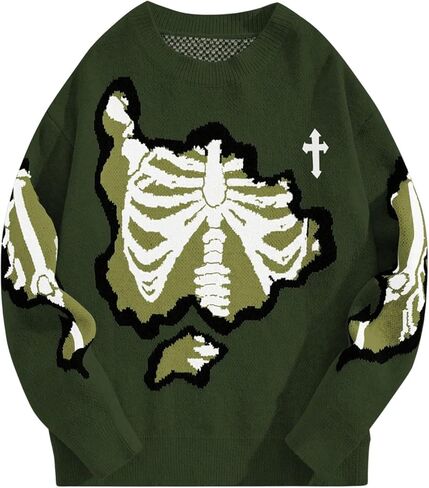 سترة رجالية من SOLY HUX بطباعة جرافيك وأكتاف منسدلة وأكمام طويلة ورقبة مستديرة in Kuwait