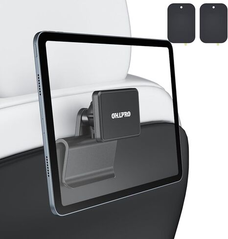 OHLPRO حامل تابلت مغناطيسي من طراز Tesla Model Y Model 3 تم ترقيته حديثًا، حامل تثبيت iPad خلفي قابل للدوران 360 درجة، متوافق مع ملحقات Tesla للأجهزة اللوحية والهواتف in Kuwait