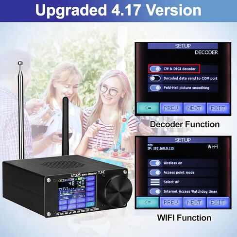 ATS25 Max Decoder ii, Upgraded Si4732 Shortwave Radio Receiver Adds HI-Z Antenna Input Impedance and LNA Mode|Supports 50ohm,FM LW MW&SW SSB DSP Receiver with 4000mAh Battery Built-in Band-Pass Filter in Saudi Arabia