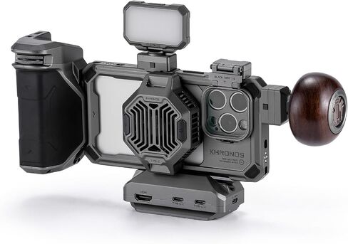 Tilta Khronos Lightweight Kit Compatible with iPhone 15 Pro - Space Gray | Includes Phone Case and Adjustable Handles in Saudi Arabia