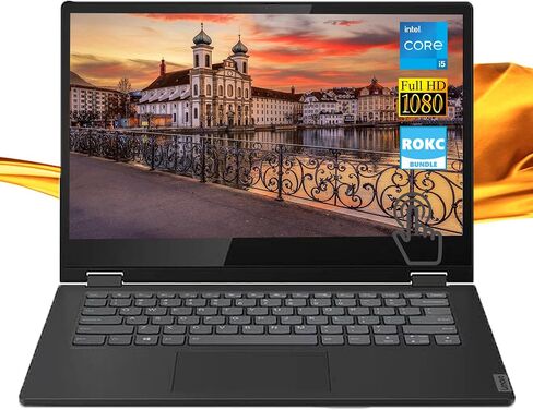Lenovo Laptop Computer, 14" FHD Touchscreen Flex 14 2-in-1 Laptops for Business & School, Intel Core i5 Quad Core CPU, 16GB RAM, 1TB SSD, Wi-Fi, Webcam, Portable, Windows 11, ROKCPC Bundle in Saudi Arabia
