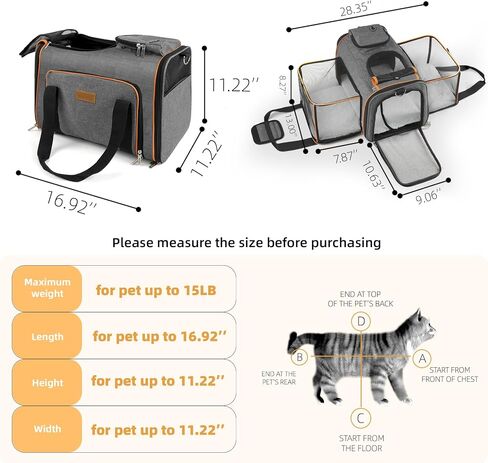 ROYPET Cat Carrier, Portable Pet Carrier Bag Pink in Saudi Arabia