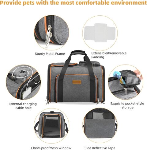 ROYPET Cat Carrier, Portable Pet Carrier Bag Pink in Saudi Arabia