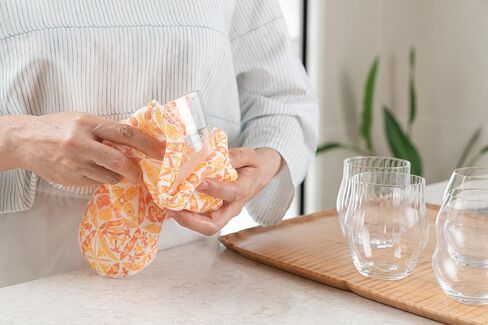 Shirayuki Japanese Kitchen Cloth KYO-YUZEN. Made Layered Fine Mesh Cloth. Dish Wipe, Table Wipe, Hand Wipe. Made in Japan (Pink, Happy Skull) in Saudi Arabia