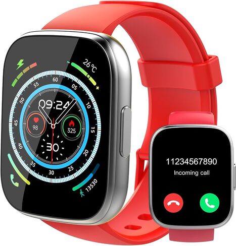 Smart Watch for Men Women, 1.85" Fitness Tracker with with Heart Rate and Sleep Monitor, 2024 Activity Tracker, Yellow in Saudi Arabia