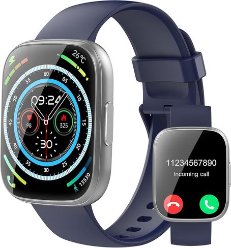 Smart Watch for Men Women, 1.85" Fitness Tracker with with Heart Rate and Sleep Monitor, 2024 Activity Tracker, Yellow in Saudi Arabia