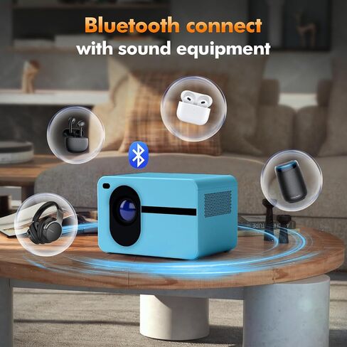 Projector with Wifi and Bluetooth, Electric Focus Native 1080P Full HD 4K Supported 500 ANSI Projector 18000 Lumens Portable Movie Video Projector Compatible with TV Stick Smartphone/HDMI/USB in Saudi Arabia