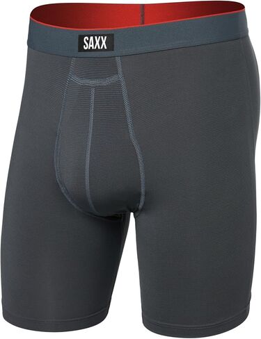 SAXX Underwear Co. - Men's Multi-Sport Mesh Long Boxer Brief Fly With Built-In Pouch Support - Underwear For Men in Kuwait