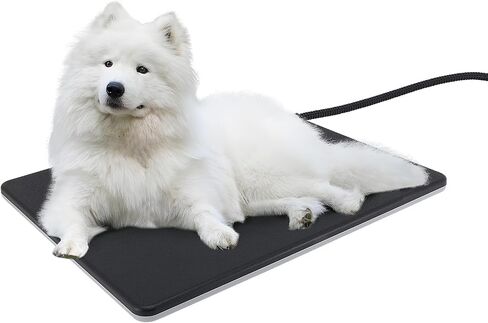 Outdoor Pet Heating Pad with Auto Temperature Control, Waterproof Heated Mat for Cats and Dogs, Safe Electric Heating Pad for Feral, Indoor & Outdoor Pets, Anti-Chew Cord (L:20'' x 16'') in Kuwait