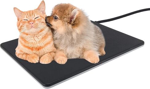 Outdoor Pet Heating Pad with Auto Temperature Control, Waterproof Heated Mat for Cats and Dogs, Safe Electric Heating Pad for Feral, Indoor & Outdoor Pets, Anti-Chew Cord (L:20'' x 16'') in Kuwait