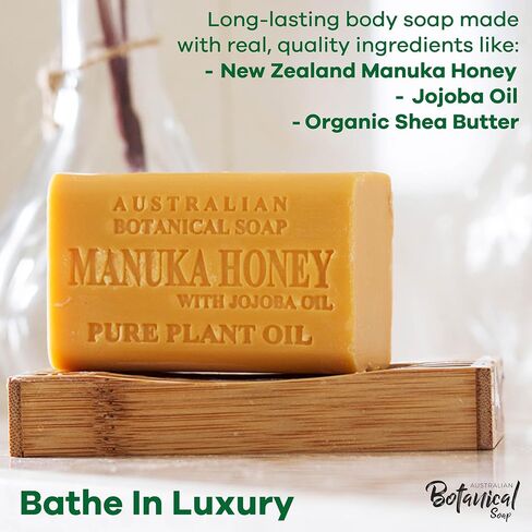 Australian Botanical Soap, Sea Salt, Lemongrass, Pink Lychee, Valencia Orange 6.6 OZ, Luxury Soap Bars Enriched with Shea Butter, Vegan Friendly Assorted Pack of 4 in Saudi Arabia