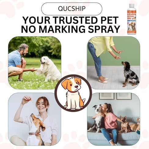 رذاذ الكلاب ليس هنا من Qucship - رذاذ فعال لبقاء الكلاب بعيدًا للتدريب ومنع حوادث التبول في الأماكن المغلقة - مساعد آمن لتدريب الحيوانات الأليفة - 8 أونصة in Kuwait