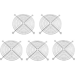 5PCS Cooling Fan Protection Mesh 12cm Fan Grille Protection Mesh Metal Wire Mesh Dust Cover Industrial Chassis Cabinet Dust Protection Mesh for Cooling Fans Silver