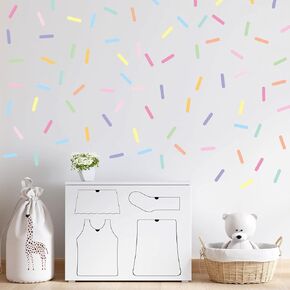 300 Pieces Confetti Wall Decal Stickers Window Decal Stickers Removable Peel and Stick Decal Sprinkle Wall Decal Stickers for Kids Girls Room Decor