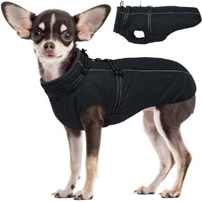 Lelepet Dog Coat,XX-Large Dog Coat with Harness Waterproof Dog Jacket Warm Dog Winter Coat with Harness Dog Fleece Jacket Dog Padded Vest Dog Snow Jacket Reflective Dog Coats for Large Dogs,Weimaraner
