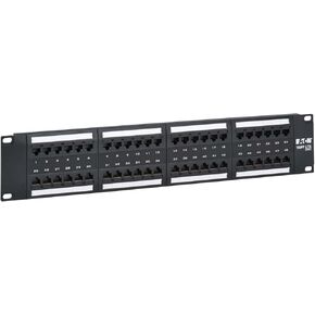 لوحة توصيل من سلسلة Eaton Tripp Lite ذات 48 منفذًا لتطبيقات PoE، Cat5/Cat5e/Cat6، النوع 4 PoE++ (4PPoE)، RJ45 Ethernet، 2U Rackmount، أسود، متوافق مع TAA، ضمان الشركة المصنعة مدى الحياة (N252-P48) in Kuwait