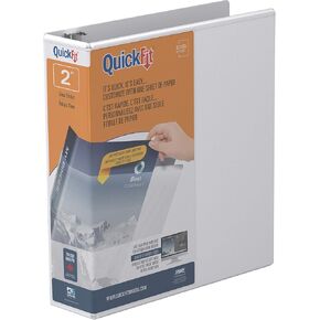 Angle D-Ring View Binders, 475-Sheet Capacity, 2" Rings, 47% Recycled, White, 87030