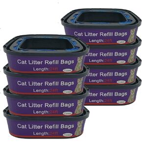 8 Pack Cat Litter Refill Bags Cartridge Compatible with Genie Cat Litter Standard and Plus Pails