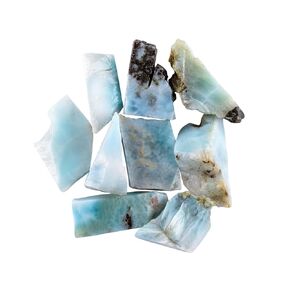 InfinityGemsArt 75+ cts Raw Larimar Stone Loose Wholesale Bulk Stones, Pectolite, Atlantis, Dolphin Stone, Natural Rough Gemstones, DIY & Jewelry Making Supply, Chakra Energy Crystals, Gem Collection