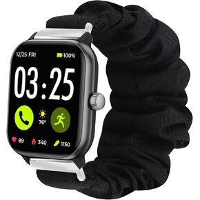Compatible with Spade & Co Health Smartwatch 4 bands, Fabric Elastic Scrunchie Elastic Watch Band Cute Replacement Straps Compatible with Spade & Co Health Smartwatch 4 1.85 Inches