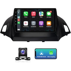 5G-WiFi (4G+32G) Android 13 Car Stereo Radio for Ford Escape 2013-2019, 9.2 Inches IPS HD Touch Screen Car Radio Wireless CarPlay Android Auto, GPS FM/SWC Bluetooth Backup Camera