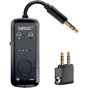 Bluetooth 5.3 Audio Transmitter for Airplane: Supports aptX Audio Sharing to 2 airpods or Headphones - 3.5mm AUX Wireless Bluetooth Adapter for Airplane, Travel, Airlines, TV, Gym, Tablets