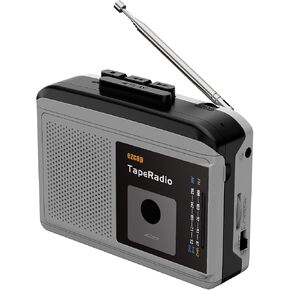 Ezcap233 Portable Cassette Players, AM FM Radio Walkman Cassette Player, Built-in Speaker, 2AA Battery or USB Power Supply