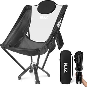 Portable Camping Chair, Ultralight Backpacking Chair with Storage Bag, Compact Camping Chair for Outdoor Adventures, Hiking, Picnic, Fishing, Beach, Quick Setup, Supports 200 LBS - Blue