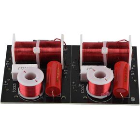 Joyzan Speaker Frequency Divider, High and Low Two Way 2 Unit Crossover HiFi Sound Quality Speaker Frequency Divider Module Soundshield Crossover Filters Woofer and Tweeter