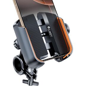 Phone Holder for Bike Handlebar, Motorcycle Mounts for Smartphone [Camera Friendly] Electric Bicycle Scooter Phone Clip Rotatable ebike Stand Clamp Compatible with iPhone Samsung Galaxy