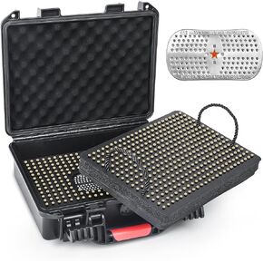 700 Rounds 22LR Ammo Case with Dessicant, Travel Safe/Mil Spec/Waterproof Ammo Storage Box Fits 22LR, 22 Long, 22 Stinger