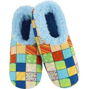 Snoozies Womens Bright Pink Over the Rainbow