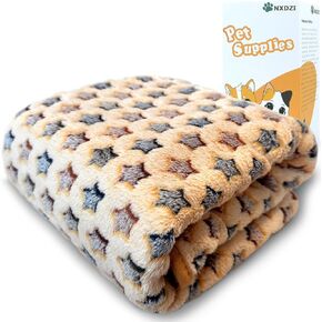 Dog Blankets for Large Dogs, 1 Pc Dog Blanket Washable, Soft Fluffy Flannel Pet Blanket Mat Cover for Bed Couch, Cute Print Puppy Blanket 60" x 50"