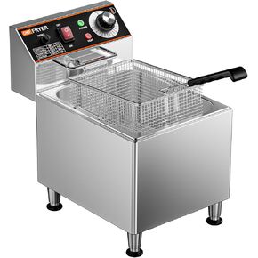 OKF Deep Fryer 12L, 1mm Thickened Material Deep Fryer with Basket, 1800W Commercial Deep Fryer, 120V Deep Fryer with Basket for Home Use, with Baskets and Lids, Safety Switch, Overheat Protection