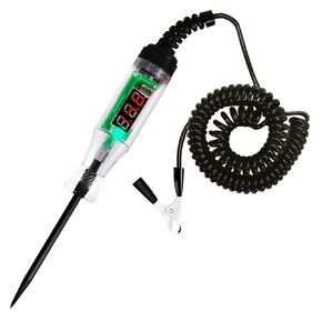 Automotive Test Lights,5-90V DC Digital LED Circuit Tester Light,Heavy Duty Light Tester with Voltmeter, Auto Bidirectional Voltage Tester Electric Test Pen for Vehicle Car Motorcycle Truck Golf Cart