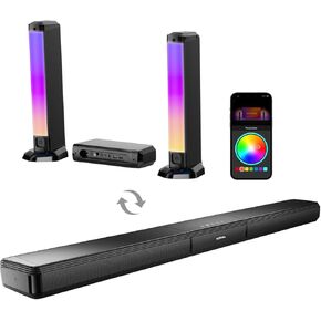ULTIMEA 5.0ch Sound Bar for Smart TV, PC Soundbar with RGB Light, Detachable Soundbar for TV with App Control, 180W Peak Power, Bluetooth 5.3 TV Sound Bar, HDMI-ARC/Opt/AUX, Wall Mount, Apollo S70