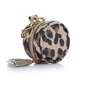 Itzy Ritzy Pacifier Holder Case with Clip - Pacifier Case Includes Clasp to Easily Attach to a Diaper Bag or Purse, Measures 2.5" in Diameter and Holds 2 Pacifiers (Milk & Honey)