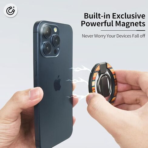 New Metal magsafe Ring Bracket New Mobile Phone Ring Buckle Desktop Bracket (Silver Glittering Materials) in Saudi Arabia