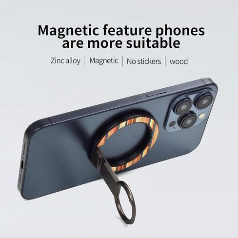 New Metal magsafe Ring Bracket New Mobile Phone Ring Buckle Desktop Bracket (Silver Glittering Materials) in Saudi Arabia