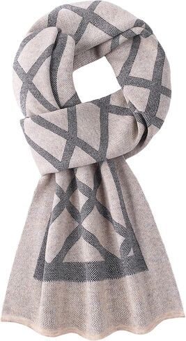 Men's Scarves Classic Winter Scarf Soft Warm Scarf Wool Scarf Knitted Soft Warm Neckwear in Saudi Arabia