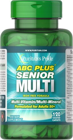 Puritan's Pride Abc Plus Senior Multivitamin Multi-mineral Formula Caplets, 240 Count in Saudi Arabia