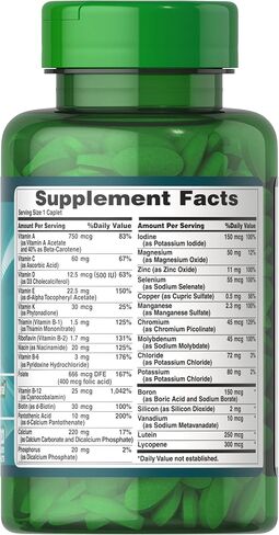 Puritan's Pride Abc Plus Senior Multivitamin Multi-mineral Formula Caplets, 240 Count in Saudi Arabia