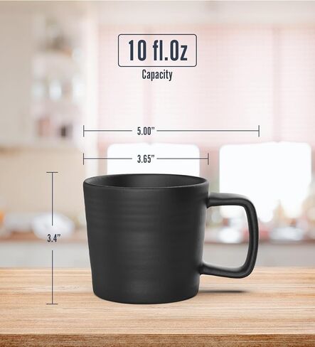 Pour Over Drip Coffee Maker Gift Set with Two Coffee Mugs, Non-Electric Pour Over Coffee Dripper, Easy Manual Brew Maker, Dishwasher and Microwave Safe, Filters not included (Black) in Saudi Arabia