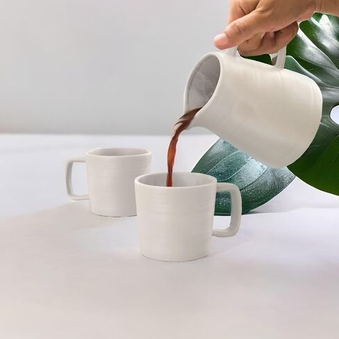 Pour Over Drip Coffee Maker Gift Set with Two Coffee Mugs, Non-Electric Pour Over Coffee Dripper, Easy Manual Brew Maker, Dishwasher and Microwave Safe, Filters not included (Black) in Saudi Arabia