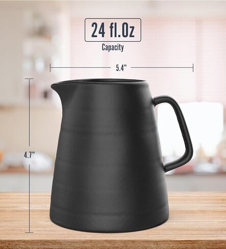 Pour Over Drip Coffee Maker Gift Set with Two Coffee Mugs, Non-Electric Pour Over Coffee Dripper, Easy Manual Brew Maker, Dishwasher and Microwave Safe, Filters not included (Black) in Saudi Arabia