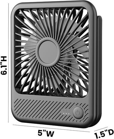 Koonie USB Desk Fan, Strong Wind Ultra Quiet Small Personal Fan with 180° Tilt Folding and 3 Speeds Adjustable, USB-C Corded Powered Mini USB Fan for Office Desktop Bedroom in Saudi Arabia