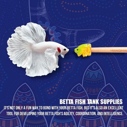 KOIKA Fish Training Stick Toys Fish Tank Decor Betta Training Wand (Fish Training Wand) in Kuwait
