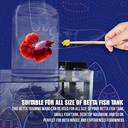 KOIKA Fish Training Stick Toys Fish Tank Decor Betta Training Wand (Fish Training Wand) in Kuwait