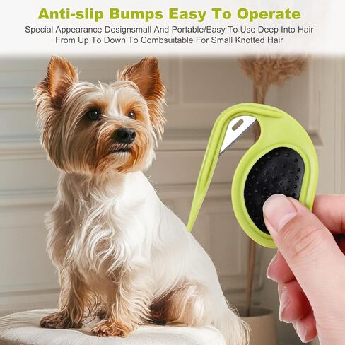2 Pcs Pet Knot Opener Dog Grooming Splitter Tool Cat Knotting Cutter Comb Shedding Supplies with Anti-Slip Grip Gadgets for Caring Pet Hair Removing Tangles Salon Home in Kuwait