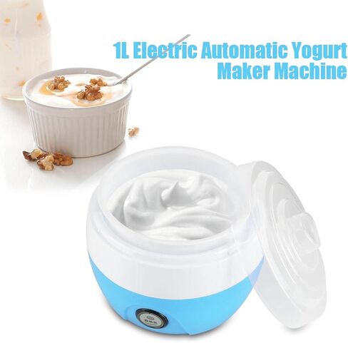 صانع الزبادي الأوتوماتيكي، ماكينة صنع الزبادي الأوتوماتيكية بسعة 1 لتر، ماكينة صنع الزبادي الأوتوماتيكية، لمقهى المطبخ المنزلي (أزرق، وردي) in Kuwait